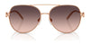 Ralph Lauren RL7087 Sunglasses | Size 59 / Shiny Pale Gold / Brown Gradient Grey Mirror Gold (3N 15.4%) №94766Y