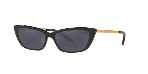 Ralph Lauren RL8173 Sunglasses / Shiny Black №50016G / Grey Mirror Black (3N 10%) / Size 55