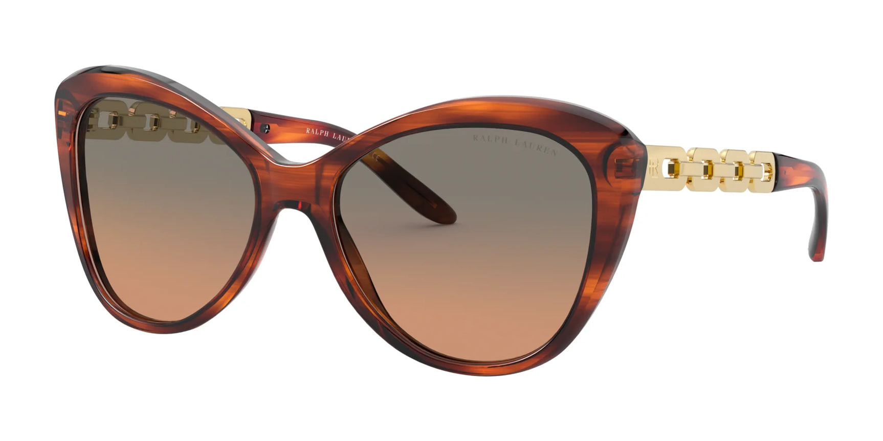 Ralph Lauren RL8184 Sunglasses Shiny Striped Havana / Grey Gradient Orange Ralph Lauren RL8184 Sunglasses Shiny Striped Havana / Grey Gradient Orange