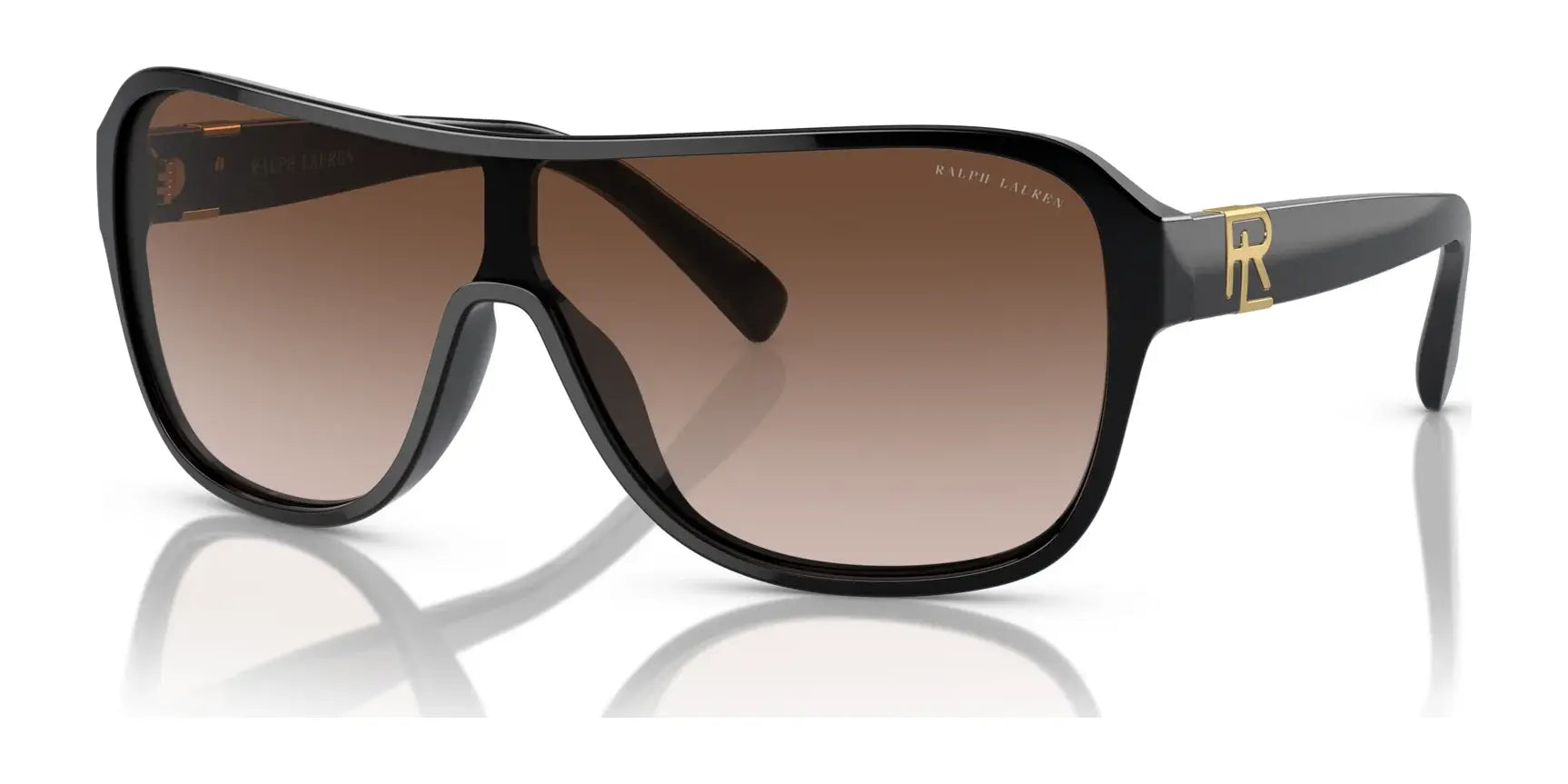 Ralph Lauren THE DILLION RL8214U Sunglasses Black / Gradient Brown Ralph Lauren THE DILLION RL8214U Sunglasses Black / Gradient Brown