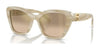 Ralph Lauren THE ISABEL RL8216U Sunglasses | Size 55 / Cream Horn / Brown Gradient Grey Mirror Gold (3N 15.4%) №61076Y