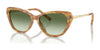 Ralph Lauren THE ELLA RL8224U Sunglasses | Size 57 / Light Havana / Gradient Green (2N 31.6%) №53043M
