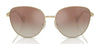 Ralph RA4144 Sunglasses | Size 58 / Shiny Pale Gold / Gradient Brown Mirror Silver (2N 26.8%) №9116B8