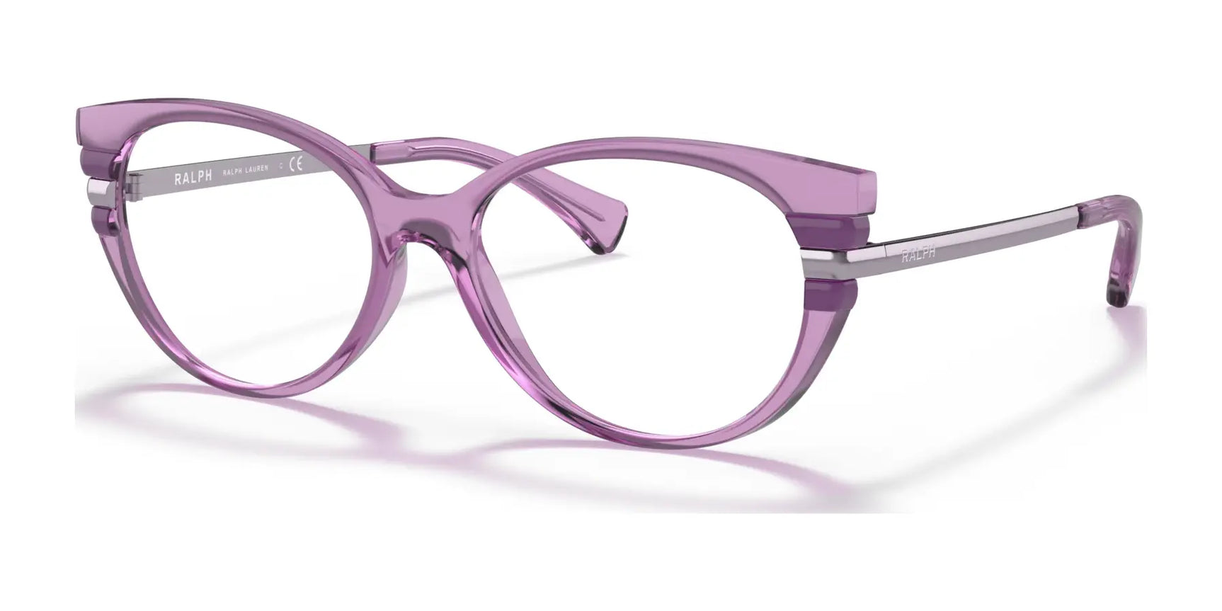 Ralph RA7127 Eyeglasses Opal Lilac With Purple Details Ralph RA7127 Eyeglasses Opal Lilac With Purple Details