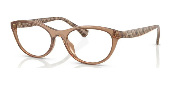 Ralph RA7143U Eyeglasses | Size 53 / Shiny Transparent Caramel №5750