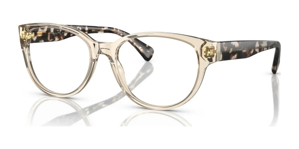 Ralph RA7151 Eyeglasses / Shiny Transparent Light Brown №6062 / Size 52
