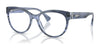 Ralph RA7173U Eyeglasses / Shiny Milky Demi Blue №6204 / Size 53