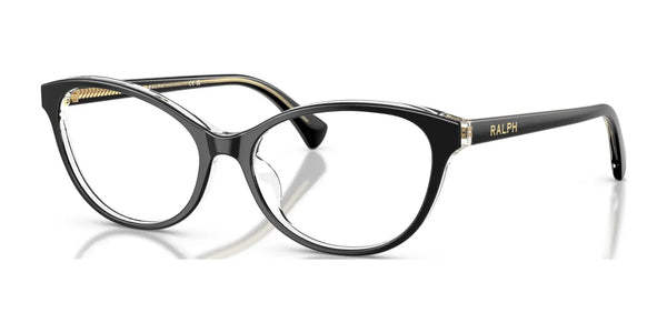 Ralph RA7186U Eyeglasses / Black On Transparent №6297 / Size 53