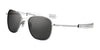 Randolph AVIATOR Sunglasses | Size 55 / Matte Chrome / Nylon Atlantic Blue (Non-Polar)