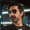 Randolph AVIATOR Sunglasses | Size 58 / Matte Chrome / Nylon Atlantic Blue (Non-Polar)