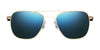 Randolph AVIATOR Sunglasses | Size 58 / Matte Chrome / Nylon Atlantic Blue (Non-Polar)