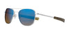 Randolph AVIATOR Sunglasses | Size 55 / Matte Chrome / Northern Lights Gradient Nylon (Polarized)