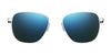 Randolph AVIATOR Sunglasses | Size 58 / Matte Chrome / Nylon Atlantic Blue (Non-Polar)