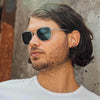 Randolph AVIATOR Sunglasses | Size 52 / Gunmetal / Glass American Gray (Non-Polar)