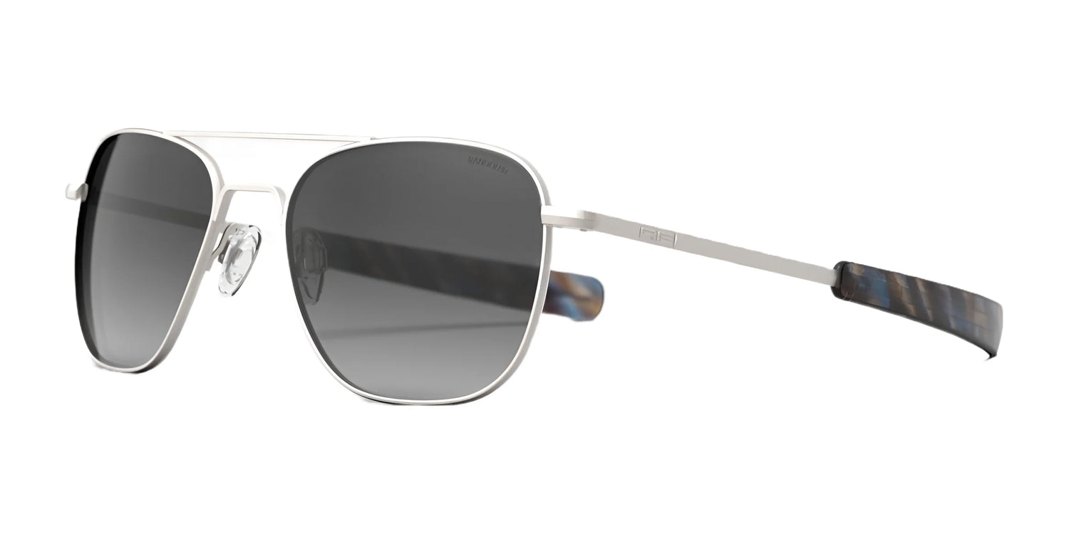 Randolph AVIATOR Sunglasses | Size 55 / Satin Silver / Coastal Gray Gradient Nylon (Polarized) Randolph AVIATOR Sunglasses | Size 55 / Satin Silver / Coastal Gray Gradient Nylon (Polarized)