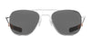 Randolph AVIATOR Sunglasses | Size 58 / Matte Chrome / Nylon Atlantic Blue (Non-Polar)
