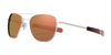 Randolph AVIATOR Sunglasses | Size 58 / Satin Silver / Rose Gold Mirror Nylon (Polarized)