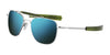 Randolph AVIATOR II Sunglasses | Size 55 / Bright Chrome / Cobalt Glass (Polarized)