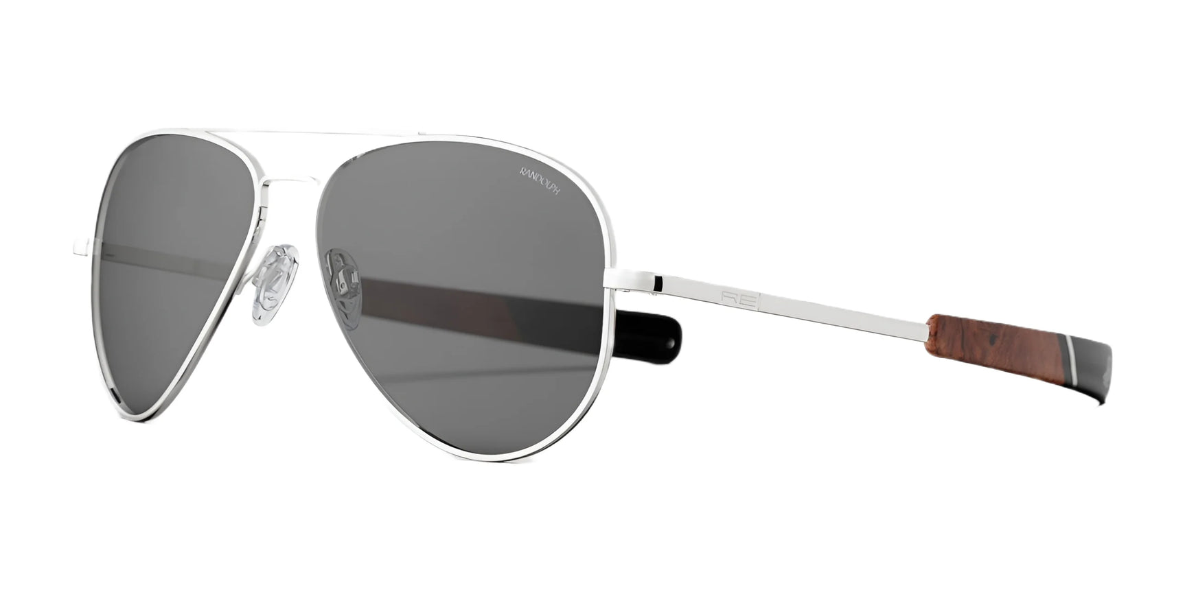 Randolph CONCORDE Sunglasses / 23k White Gold / Nylon American Gray (Polarized) Randolph CONCORDE Sunglasses / 23k White Gold / Nylon American Gray (Polarized)