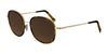 Randolph ELINOR FUSION Sunglasses | Size 57 / 23k Gold / Cape Sand Gradient Nylon (Polarized)