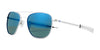 Randolph x ALPHA INDUSTRIES AVIATOR Sunglasses / Exclusive Special Edition Randolph x Alpha Industries Sapphire Aviator / Cobalt Blue Glass Mirror (Polarized) / Size 55