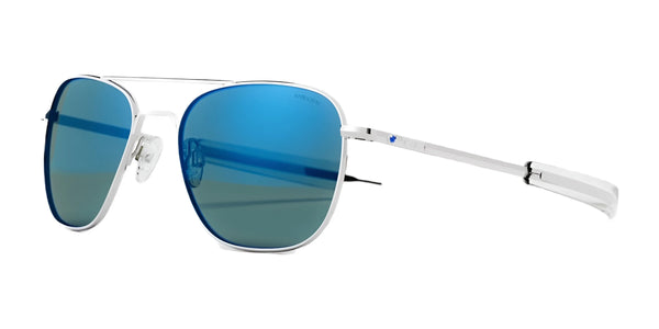 Randolph x ALPHA INDUSTRIES AVIATOR Sunglasses / Exclusive Special Edition Randolph x Alpha Industries Sapphire Aviator / Cobalt Blue Glass Mirror (Polarized) / Size 55