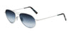 Randolph THADEN Sunglasses | Size 54 / Satin Silver / Slate Non-Polar Gradient Nylon
