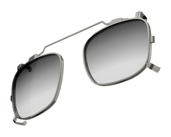 Randolph x BKc P-51 CLIP-ON Sunglasses | Size 50 / Gunmetal Clip / Gray Gradient (Polarized)