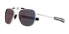 Randolph x Shelby AVIATOR II Sunglasses / Matte Chrome / Apex Gray Nylon (Semi-Polarized) / Size 52