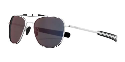 Randolph x Shelby AVIATOR II Sunglasses / Matte Chrome / Apex Gray Nylon (Semi-Polarized) / Size 52