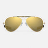 Randolph x TODD SNYDER SPORTSMAN Sunglasses / 23k Gold / Gold Flash Polarized Glass / Size 57