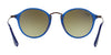 Ray-Ban ROUND RB2447N Sunglasses | Size 49 / Transparent Blue №62547O / Copper Gradient Flash (3N 15%)