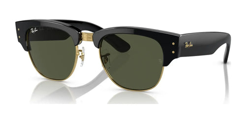 Ray-Ban MEGA CLUBMASTER RB0316S Sunglasses / Black On Gold №901/31 / G-15 Green (3N 13.2%) / Size 50