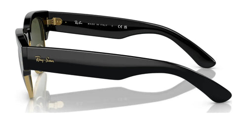 Ray-Ban MEGA CLUBMASTER RB0316S Sunglasses / Black On Gold №901/31 / G-15 Green (3N 13.2%) / Size 50