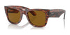 Ray-Ban MEGA WAYFARER RB0840S Sunglasses | Size 51 / Striped Havana №954/33 / Brown (3N 14.6%)