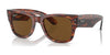 Ray-Ban MEGA WAYFARER RB0840SF Sunglasses | Size 52 / Striped Havana №954/57 / Brown (Polarized) (3P 11.9%)