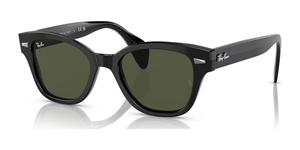 Ray-Ban RB0880SF Sunglasses | Size 53 / Black №901/31 / Green (3N 13.2%)