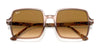 Ray-Ban SQUARE II RB1973 Sunglasses | Size 53 / Transparent Brown №128151 / Light Brown Gradient (2N 30.5%)