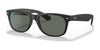 Ray-Ban NEW WAYFARER RB2132 Sunglasses | Size 52 / Rubber Black №622/58 / Green (Polarized) (3P 11%)