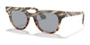 Ray-Ban METEOR RB2168 Sunglasses | Size 50 / Striped Grey & Brown №1254Y5 / Blue Mirror Gold (2N 24.5%)