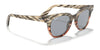 Ray-Ban METEOR RB2168 Sunglasses | Size 50 / Striped Grey & Brown №1254Y5 / Blue Mirror Gold (2N 24.5%)