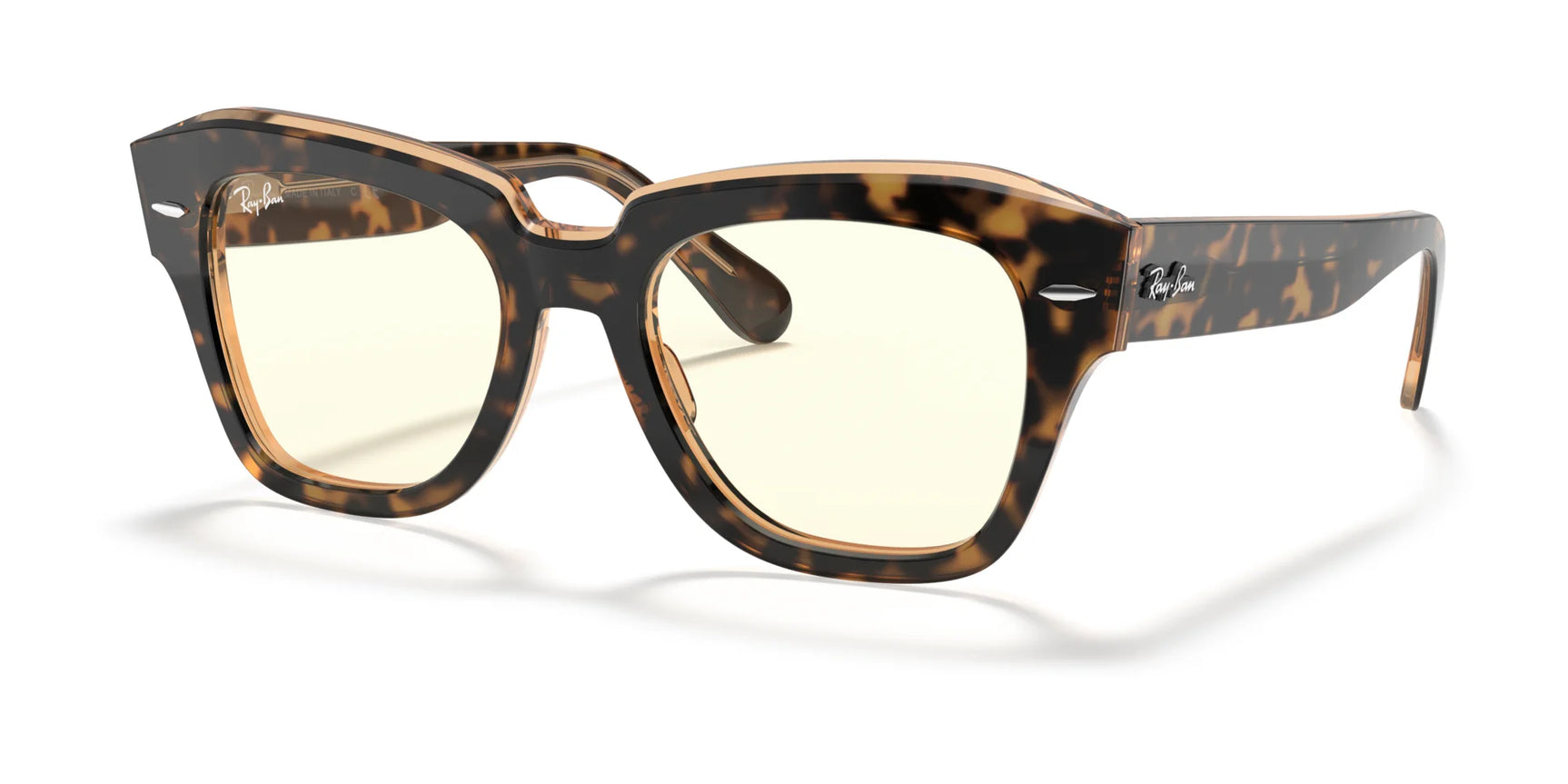 Ray-Ban STATE STREET RB2186 Eyeglasses Havana On Transparent Brown / Clear (Photochromic) Ray-Ban STATE STREET RB2186 Eyeglasses Havana On Transparent Brown / Clear (Photochromic)