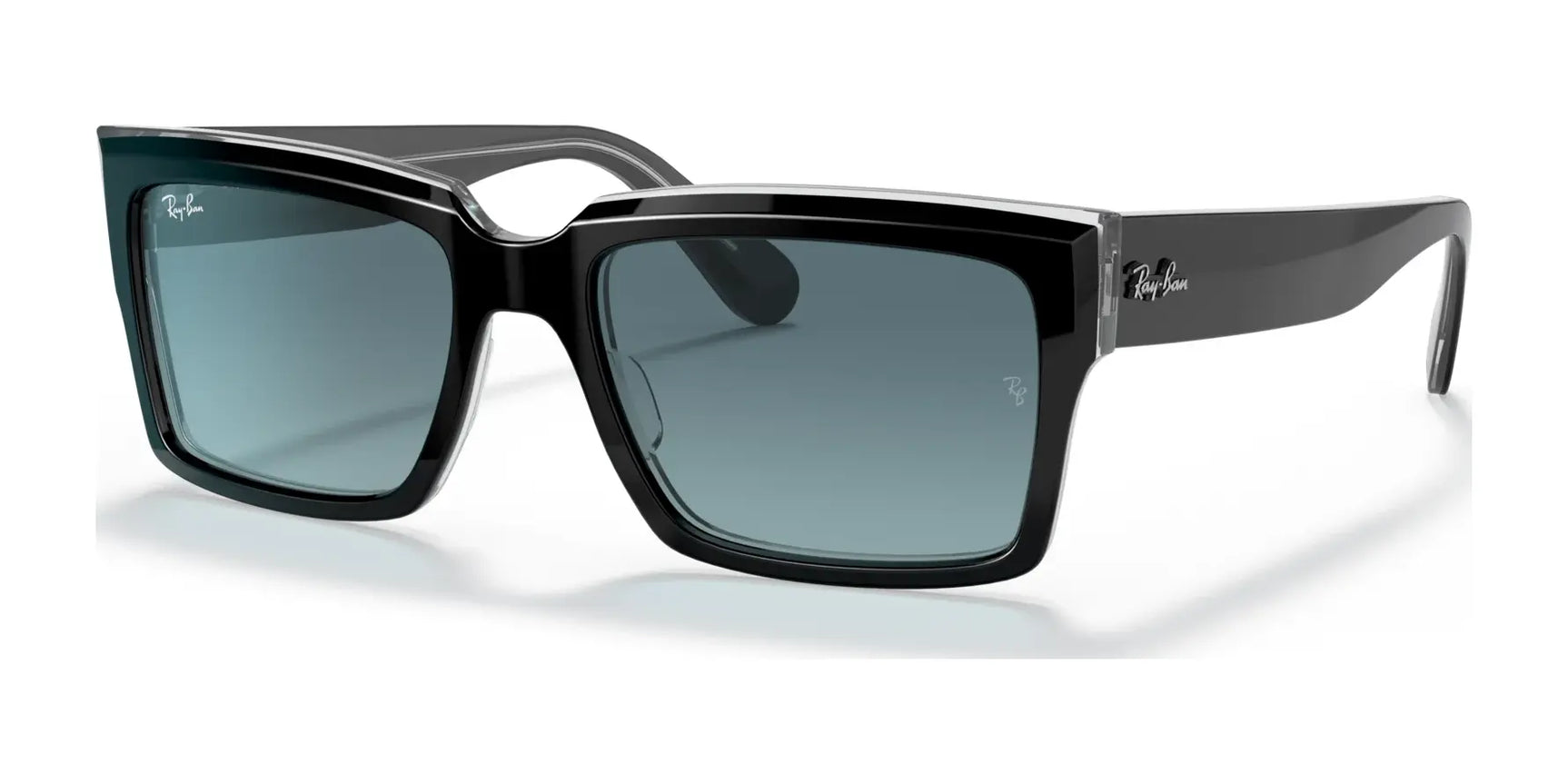 Ray-Ban INVERNESS RB2191 Sunglasses Black On Transparent / Blue Gradient Ray-Ban INVERNESS RB2191 Sunglasses Black On Transparent / Blue Gradient