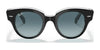 Ray-Ban ROUNDABOUT RB2192F Sunglasses | Size 47 / Black On Transparent №12943M / Blue Gradient Grey (2N 21%)