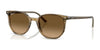 Ray-Ban ELLIOT RB2197F Sunglasses | Size 54 / Striped Green №1439M2 / Brown Gradient (Polarized) (3P 15%)