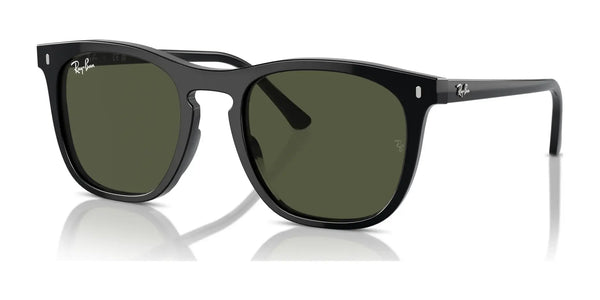 Ray-Ban RB2210F Sunglasses | Size 53 / Black №901/31 / Green (3N 13.2%)