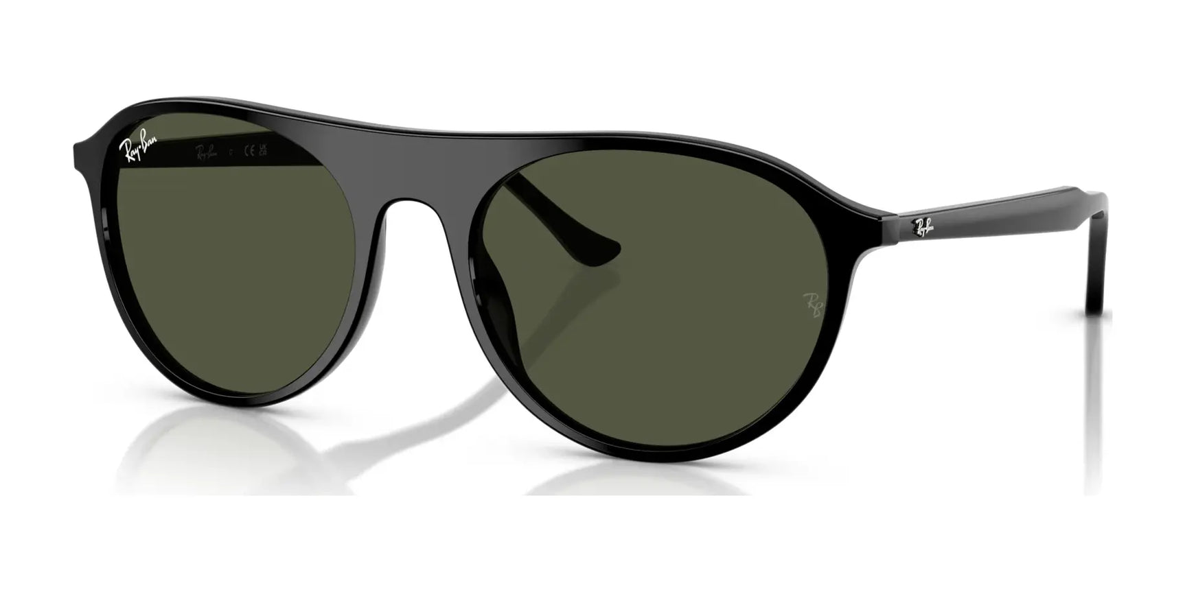 Ray-Ban RB2215F Sunglasses Black / Green Ray-Ban RB2215F Sunglasses Black / Green