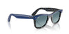 Ray-Ban WAYFARER RB2240F Sunglasses | Size 52 / Black On Transparent №129432 / Clear Gradient Grey (2N 33.3%)