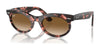 Ray-Ban WAYFARER OVAL RB2242F Sunglasses | Size 53 / Pink Havana №133451 / Clear & Brown (2N 30.5%)