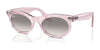 Ray-Ban WAYFARER OVAL RB2242F Sunglasses | Size 53 / Photo Waves Purple №138432 / Clear Grey (2N 33.3%)